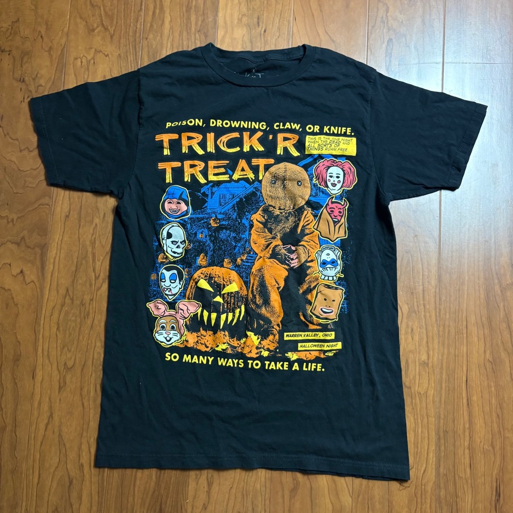 Trick r Treat Sam Horror Movie Graphic T-Shirt Black Small halloween
